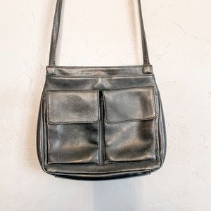 HOBO International Black Leather Crossbody Bag